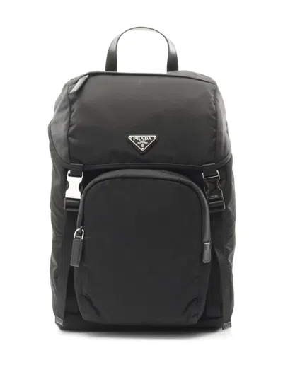 Pre-owned Prada 2013-2026 Re Nylon Backpack In Black