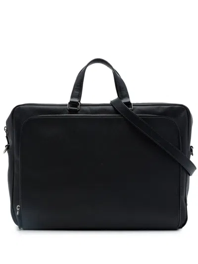 Pre-owned Prada 2013-2026 Saffiano Business Bag In Black