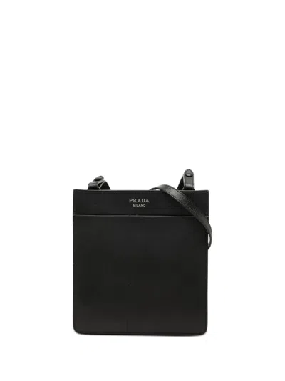 Pre-owned Prada 2013-2026 Saffiano Crossbody Bag In Black