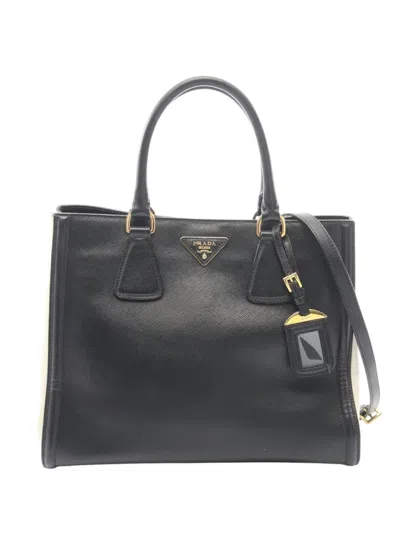 Pre-owned Prada 2013-2026 Saffiano Galleria Satchel In Black