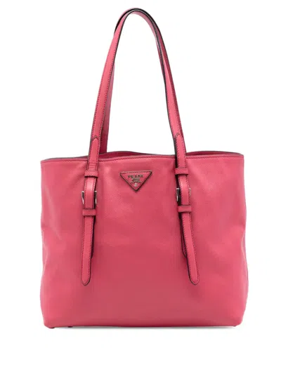 Pre-owned Prada 2013-2026 Saffiano Soft Shopping Tote Bag In Pink
