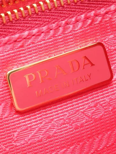 Pre-owned Prada 2013-2026 Saffiano Trimmed Tessuto Re Edition 2005 Satchel In Pink