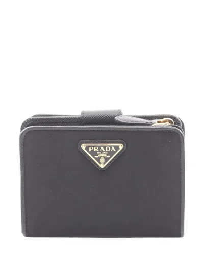 Pre-owned Prada 2013-2026 Saffiano Wallet Small Wallets In Black