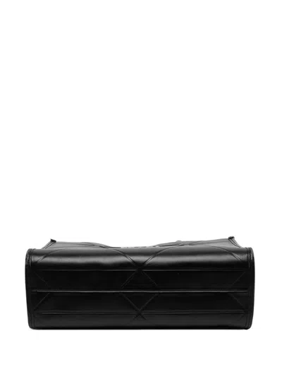 Pre-owned Prada 2013-2026 Small Soft Calf Symbole Satchel In Black