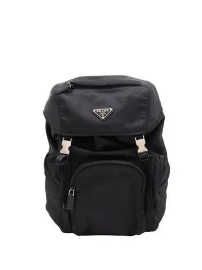 Pre-owned Prada 2013-2026 Tessuto Backpack In Black