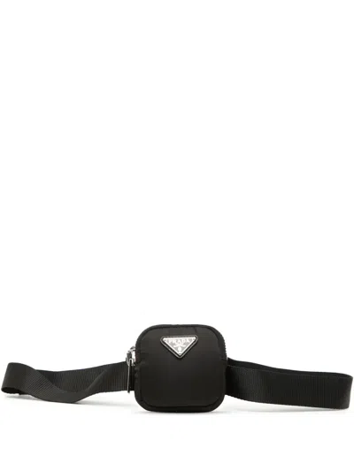 Pre-owned Prada 2013-2026 Tessuto Belt Bag In Black
