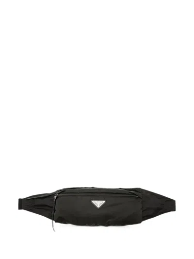 Pre-owned Prada 2013-2026 Tessuto Belt Bag In Black