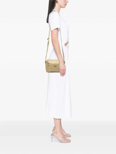 Pre-owned Prada 2013-2026 Tessuto Camera Bag Crossbody Bag In Neutrals