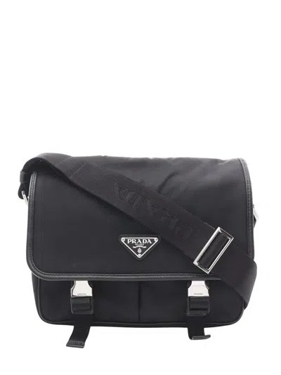 Pre-owned Prada 2013-2026 Tessuto Crossbody Bag In Black