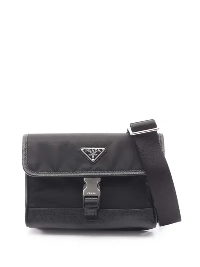 Pre-owned Prada 2013-2026 Tessuto Crossbody Bag In Black
