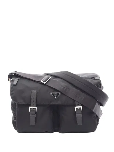 Pre-owned Prada 2013-2026 Tessuto Crossbody Bag In Black