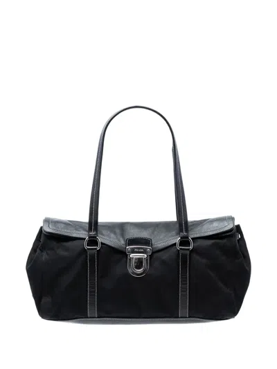 Pre-owned Prada 2013-2026 Tessuto Easy Shoulder Bag In Black