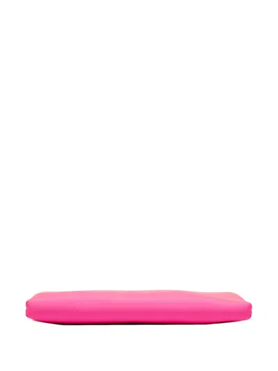 Pre-owned Prada 2013-2026 Tessuto Padded Zip Clutch Bag In Pink