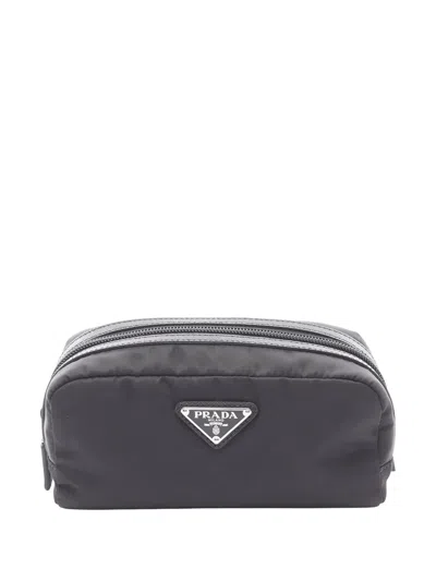 Pre-owned Prada 2013-2026 Tessuto Pouch In Black
