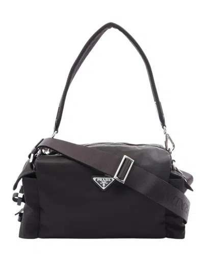 Pre-owned Prada 2013-2026 Tessuto Satchel In Black