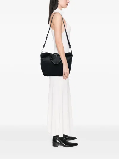 Pre-owned Prada 2013-2026 Tessuto Satchel In Black