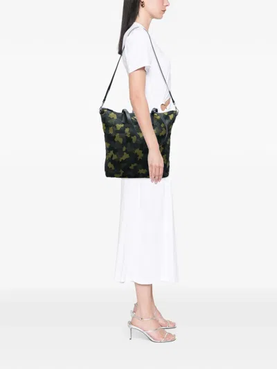 Pre-owned Prada 2013-2026 Tessuto Stampato Satchel In Green