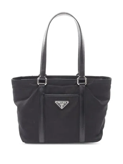 Pre-owned Prada 2013-2026 Tessuto Tote Bag In Black