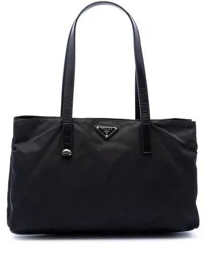 Pre-owned Prada 2013-2026 Tessuto Tote Bag In Black