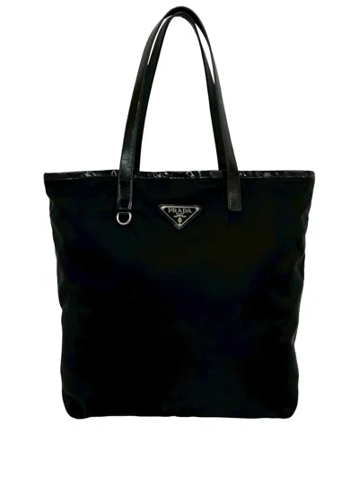 Pre-owned Prada 2013-2026 Tessuto Tote Bag In Black