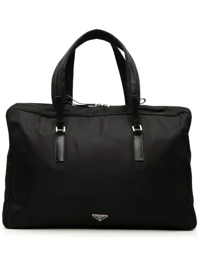 Pre-owned Prada 2013-2026 Tessuto Travel Bag In Black
