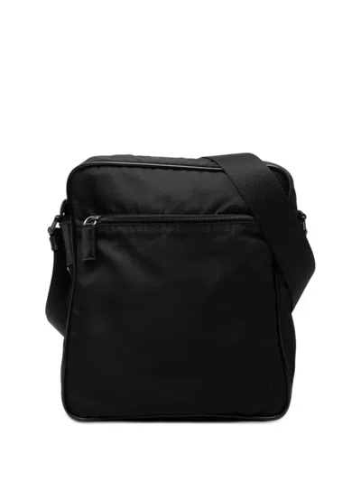 Pre-owned Prada 2013-2026 Tessuto Zip Top Crossbody Bag In Black