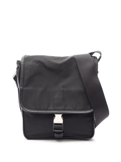 Pre-owned Prada 2013-2026 Vela Crossbody Bag In Black