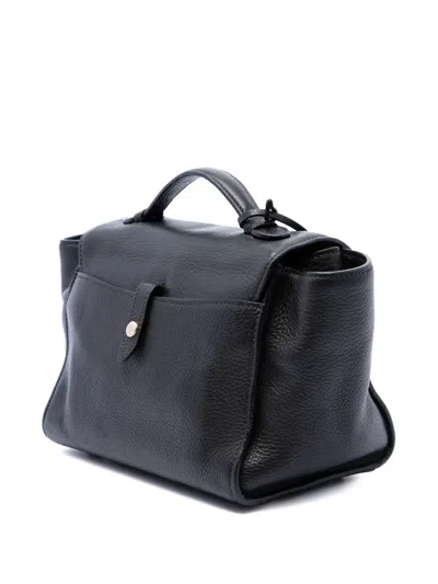 Pre-owned Prada 2013-2026 Vitello Daino Soundlock Satchel In Black