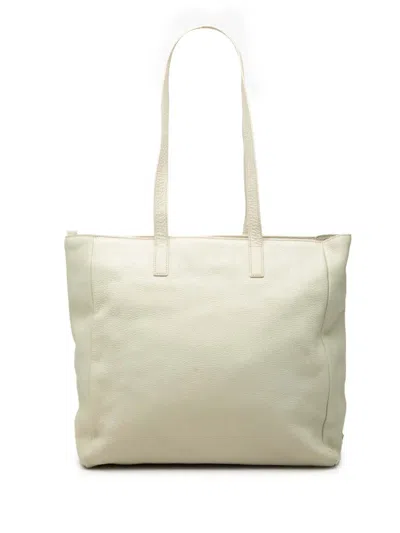 Pre-owned Prada 2013-2026 Vitello Daino Tote Bag In White