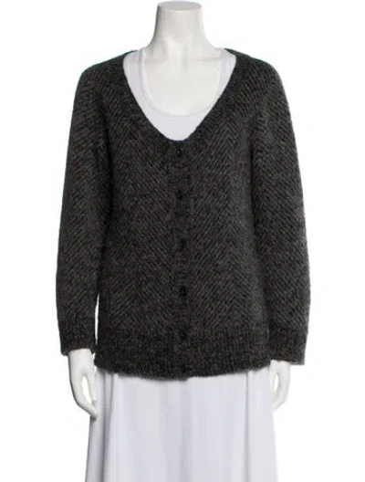 Pre-owned Prada 2014 Alpaca Sweater In Gray