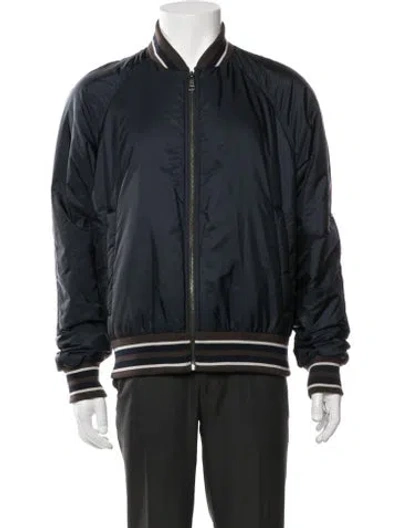Pre-owned Prada 2014 Bomber Jacket In Blue