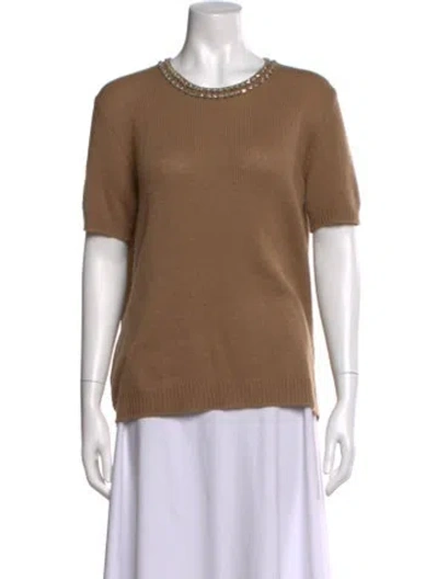 Pre-owned Prada 2014 Cashmere Sweater In Brown