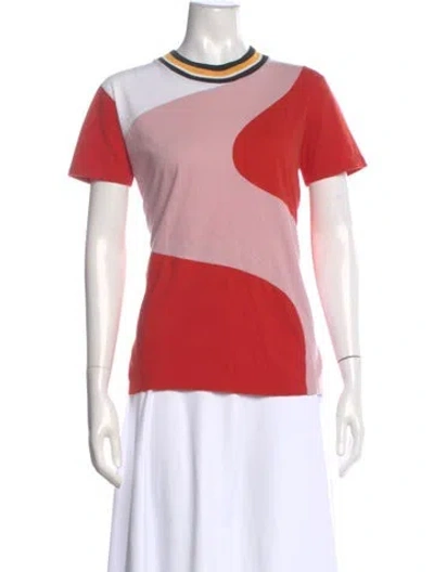 Pre-owned Prada 2014 Colorblock Pattern T-shirt In Multi