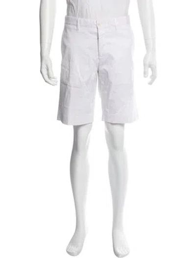 Pre-owned Prada 2014 Flat Front Shorts In Neutral