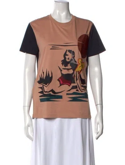Pre-owned Prada 2014 Graphic Print T-shirt In Neutrals