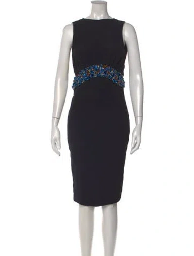 Pre-owned Prada 2014 Knee-length Dress In Black
