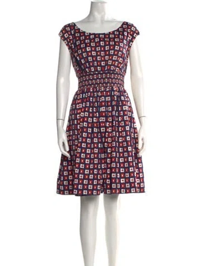Pre-owned Prada 2014 Knee-length Dress In Blue