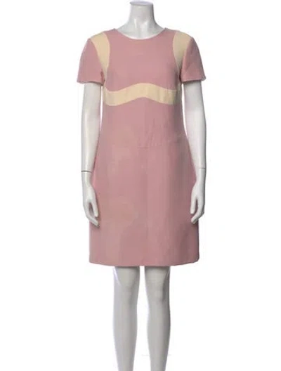 Pre-owned Prada 2014 Knee-length Dress In Pink
