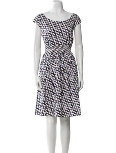 Pre-owned Prada 2014 Knee-length Dress In White