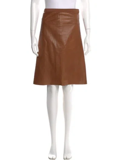 Pre-owned Prada 2014 Knee-length Skirt In Brown