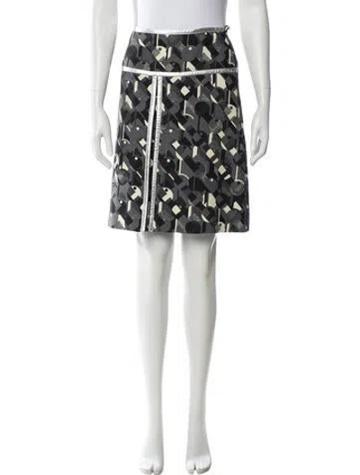 Pre-owned Prada 2014 Knee-length Skirt In Gray