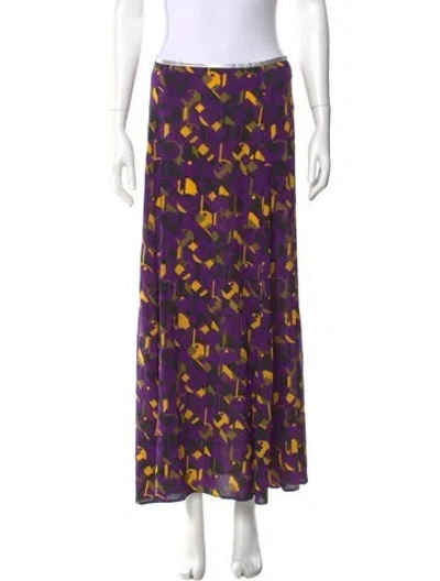 Pre-owned Prada 2014 Midi Length Skirt In Purple