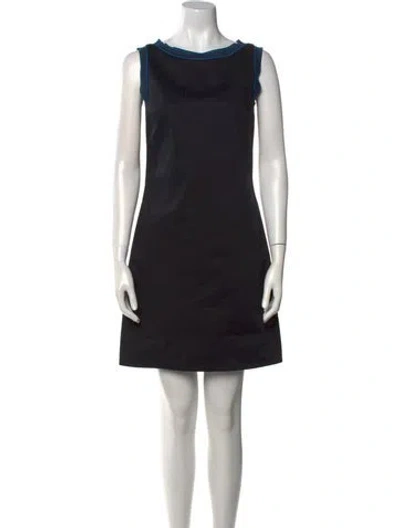 Pre-owned Prada 2014 Mini Dress In Black