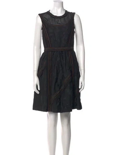 Pre-owned Prada 2014 Mini Dress In Black