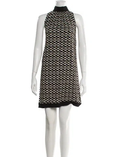 Pre-owned Prada 2014 Mini Dress In Black