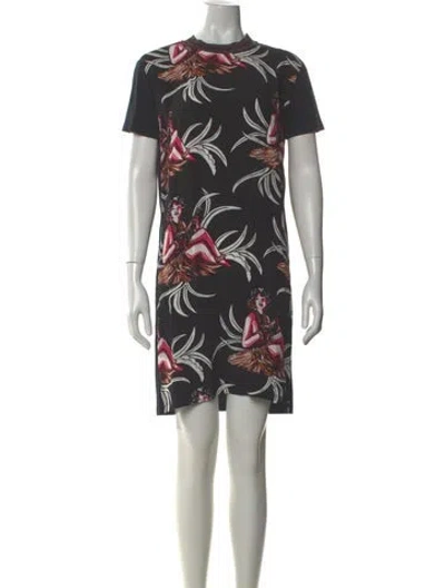 Pre-owned Prada 2014 Mini Dress In Black