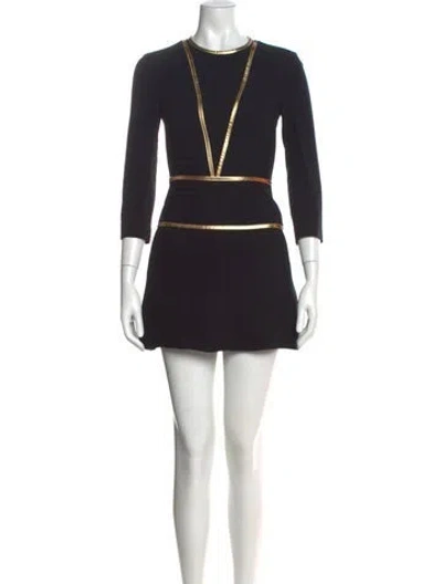 Pre-owned Prada 2014 Mini Dress In Black