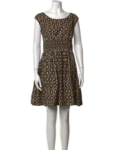 Pre-owned Prada 2014 Mini Dress In Black