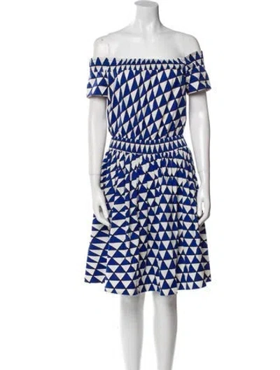 Pre-owned Prada 2014 Mini Dress In Blue