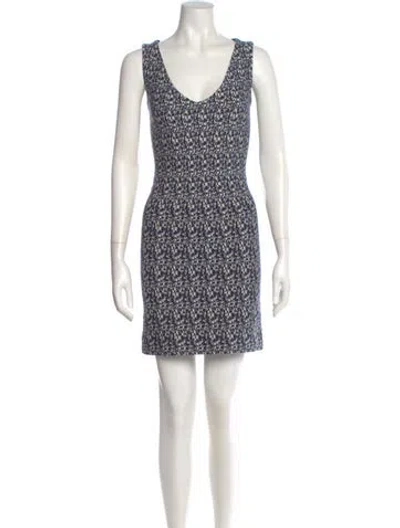 Pre-owned Prada 2014 Mini Dress In Blue
